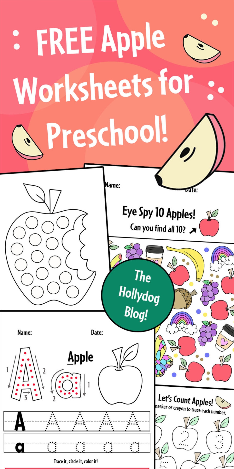 Free Apple Worksheets For Preschool The Hollydog Blog