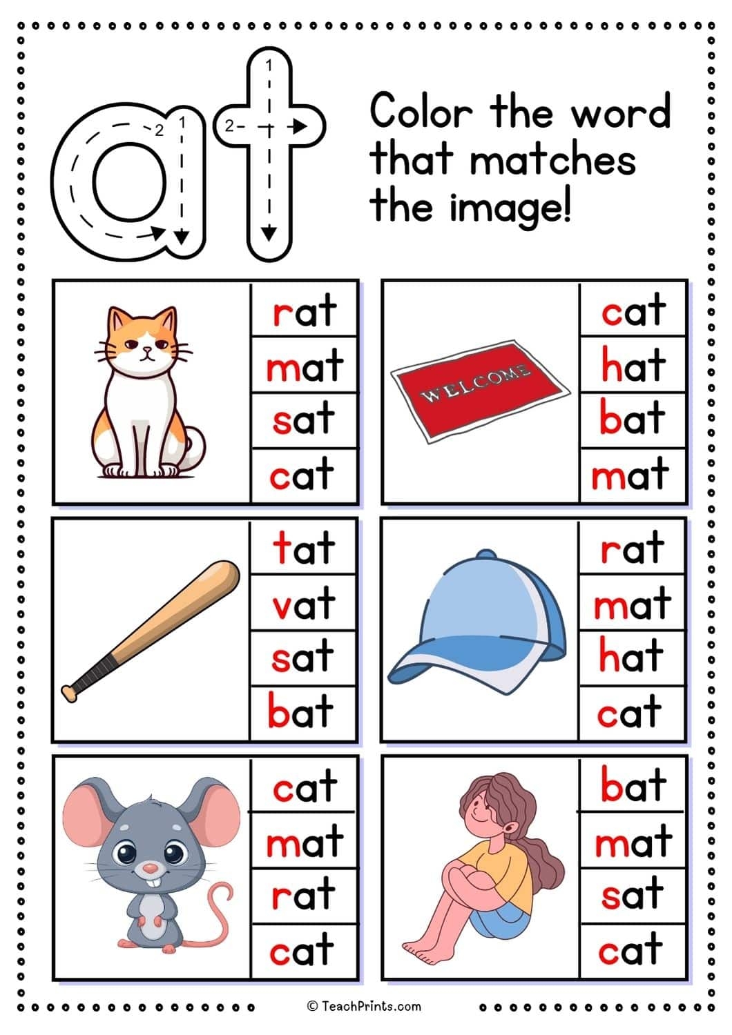 Free at Word Family Worksheets Teach Prints Free at Word Family Worksheets Teach Prints