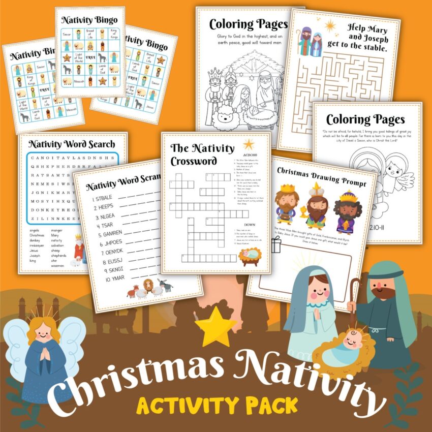 FREE Christmas Story Printables Activity Sheets Leap Of Faith Crafting