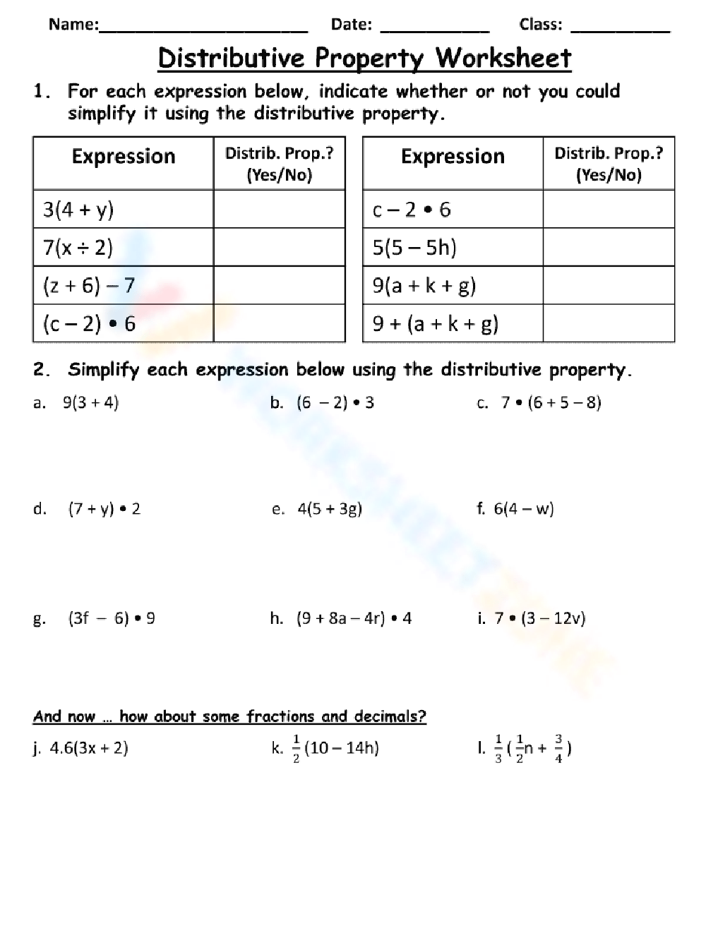 Free Collection Of Distributive Property Worksheets Worksheets Free Collection Of Distributive Property Worksheets Worksheets