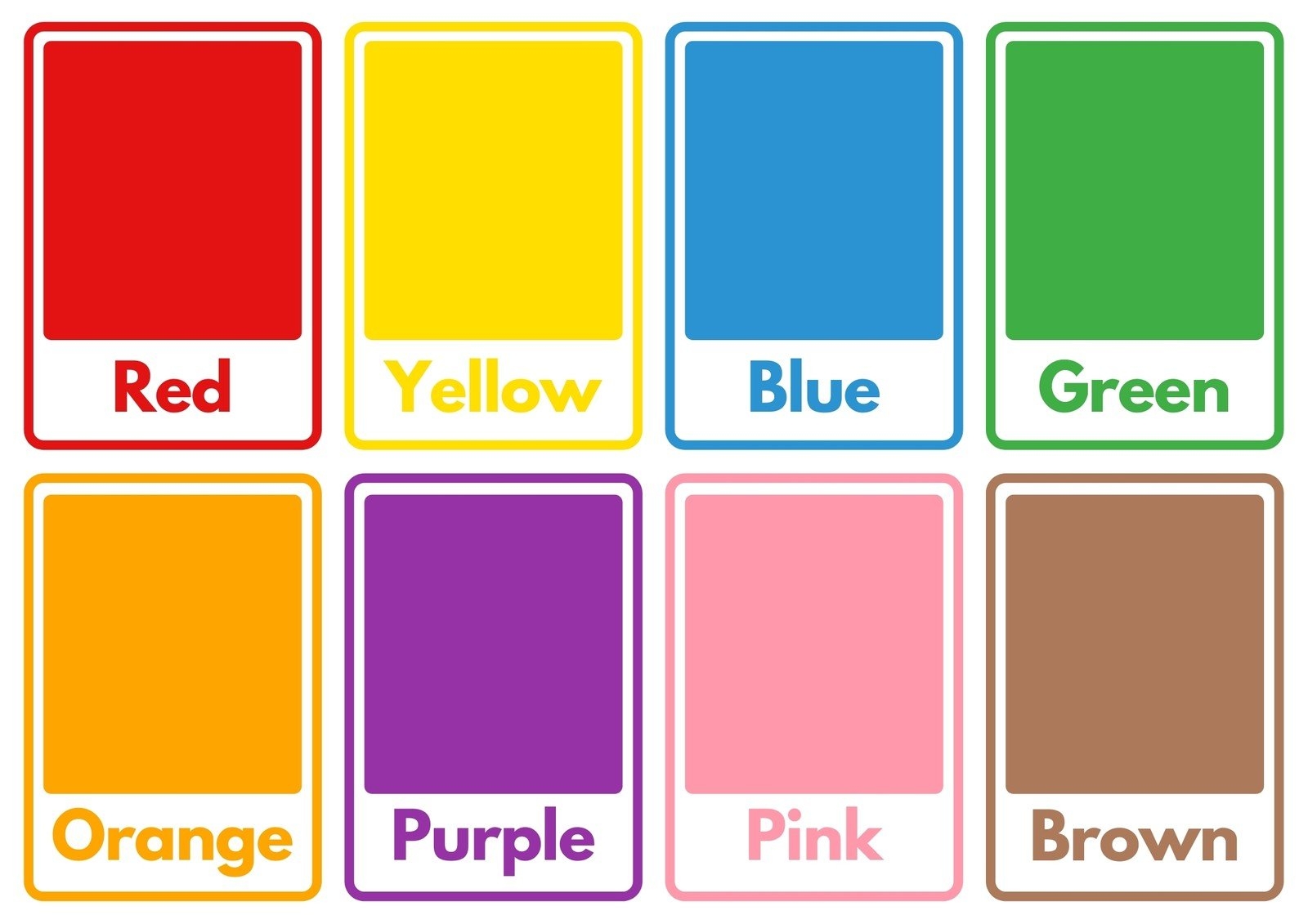 Free Color Flashcard Templates To Edit And Print Canva Free Color Flashcard Templates To Edit And Print Canva