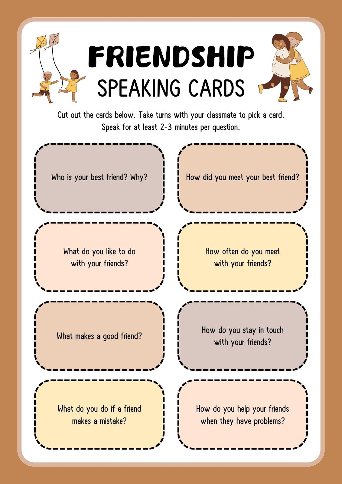 Free Custom Printable Friendship Worksheet Templates Canva Free Custom Printable Friendship Worksheet Templates Canva