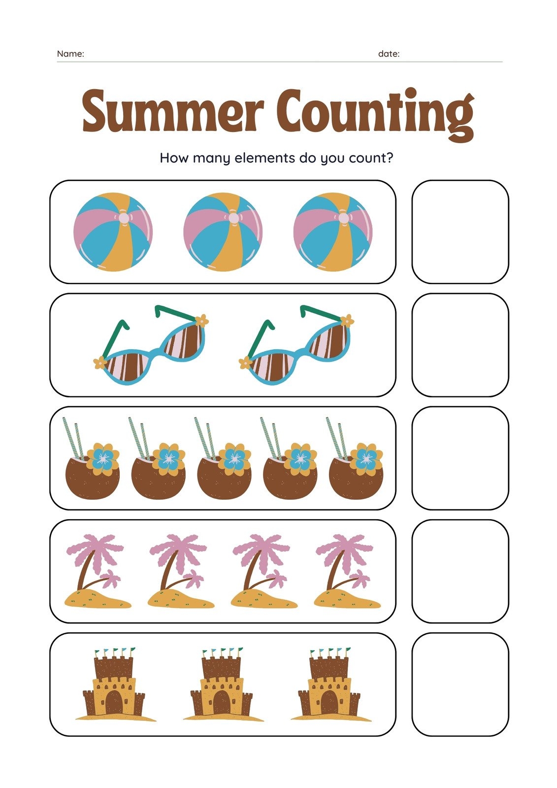 Printable Practice Counting Worksheets Kindergarten