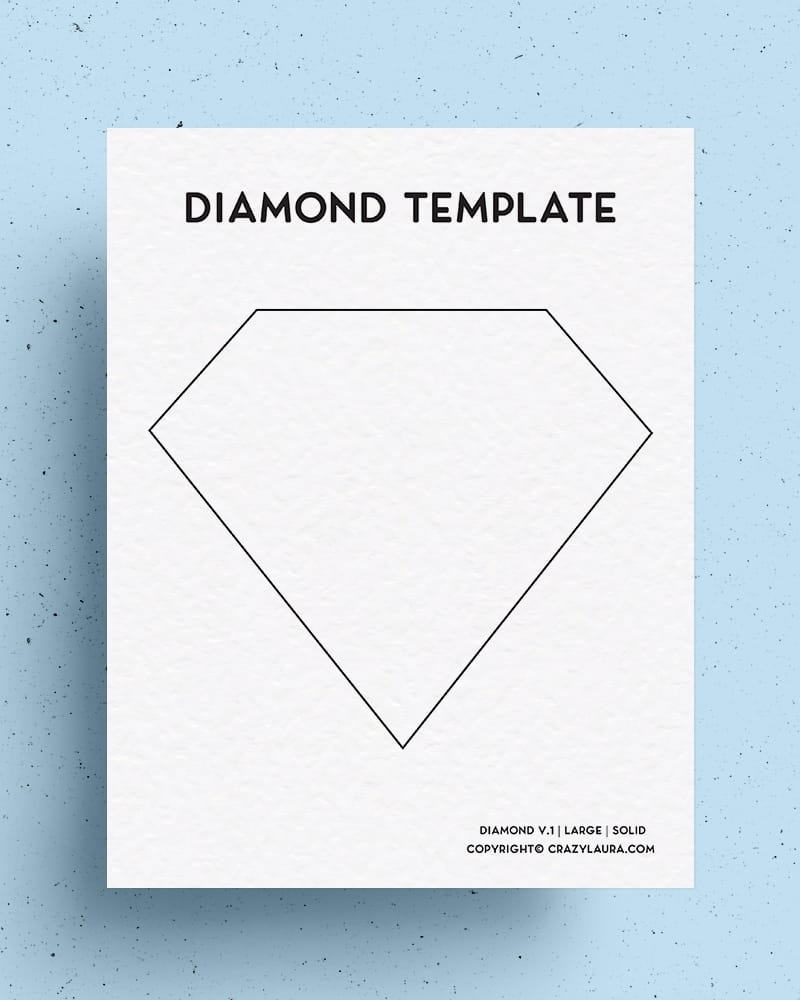 Free Diamond Template Outline Printable Sheets Crazy Laura Free Diamond Template Outline Printable Sheets Crazy Laura