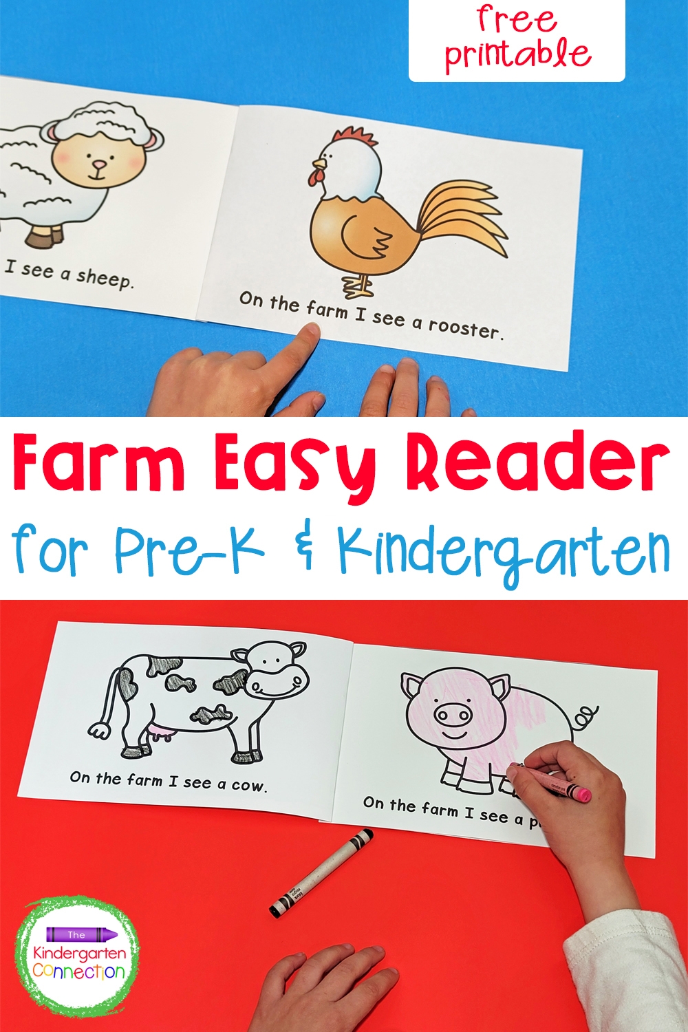 FREE Farm Emergent Reader For Pre K Kindergarten