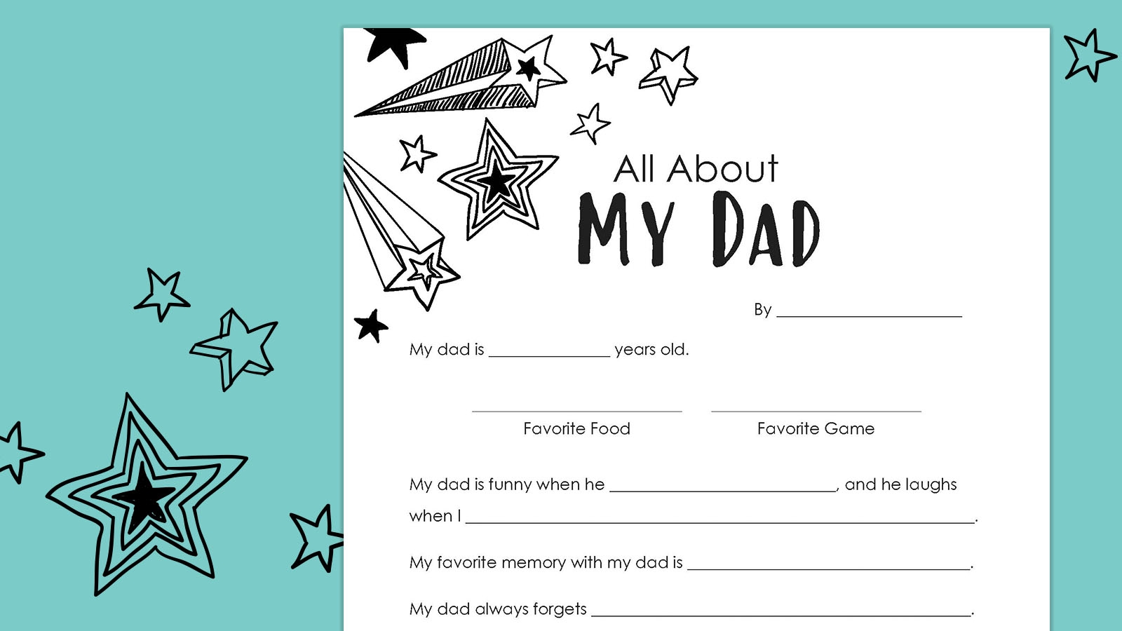 Father's Day Printable Preschool