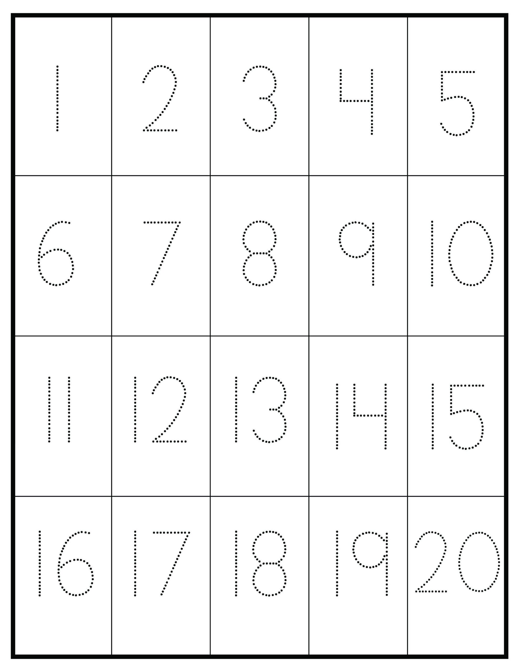 Preschool Printable Tracing Numbers