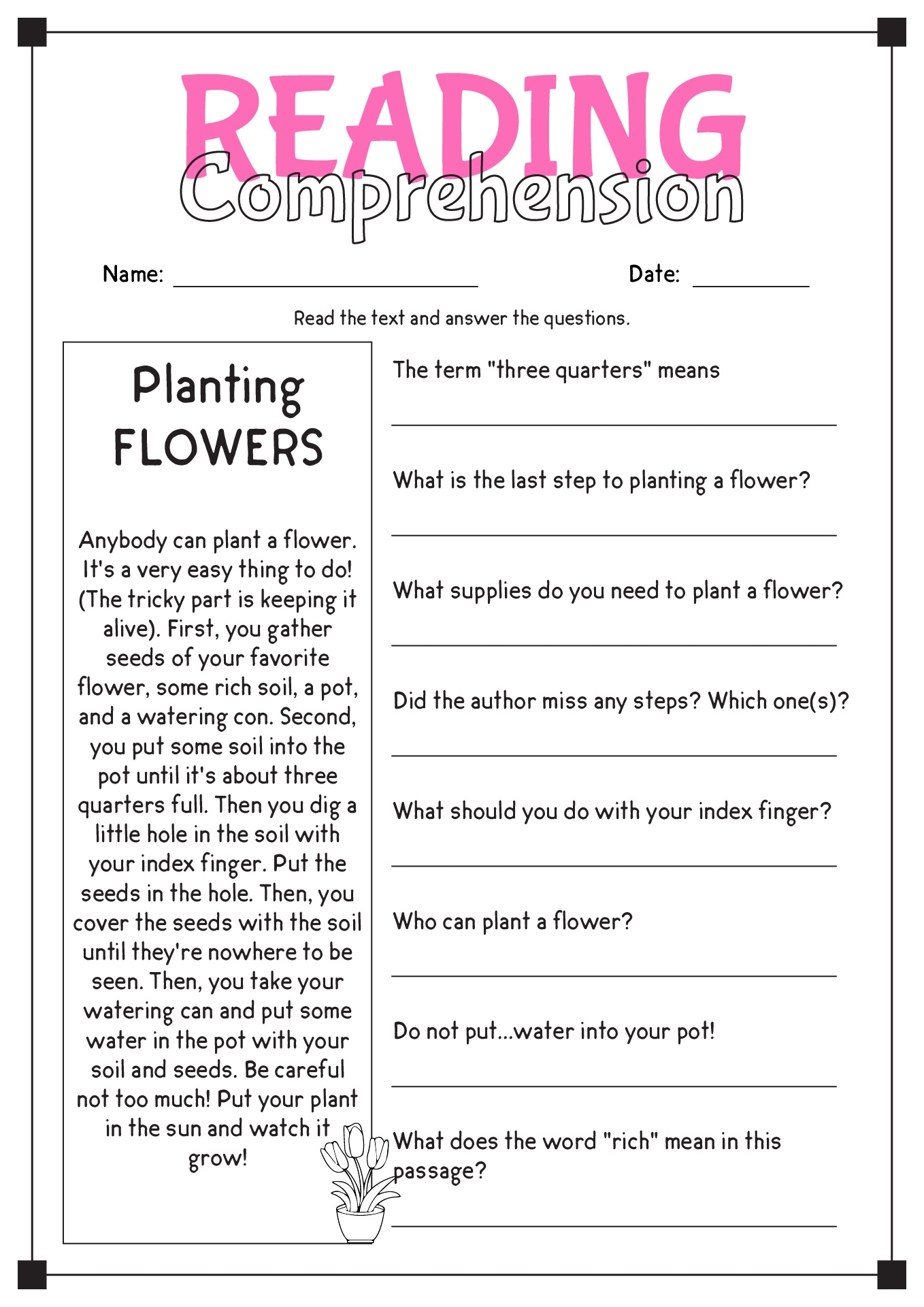Free Free Reading Comprehension Worksheet Download Free Free Reading Comprehension Worksheet Png Images Free Worksheets On Clipart Library