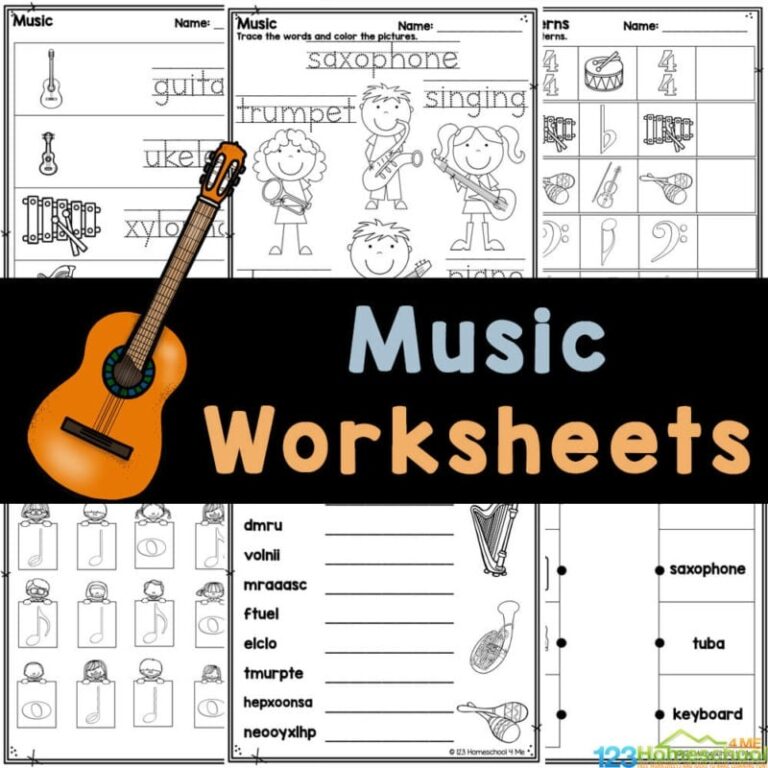  FREE Fun Music Worksheets Musical Instruments Theory U0026 More 