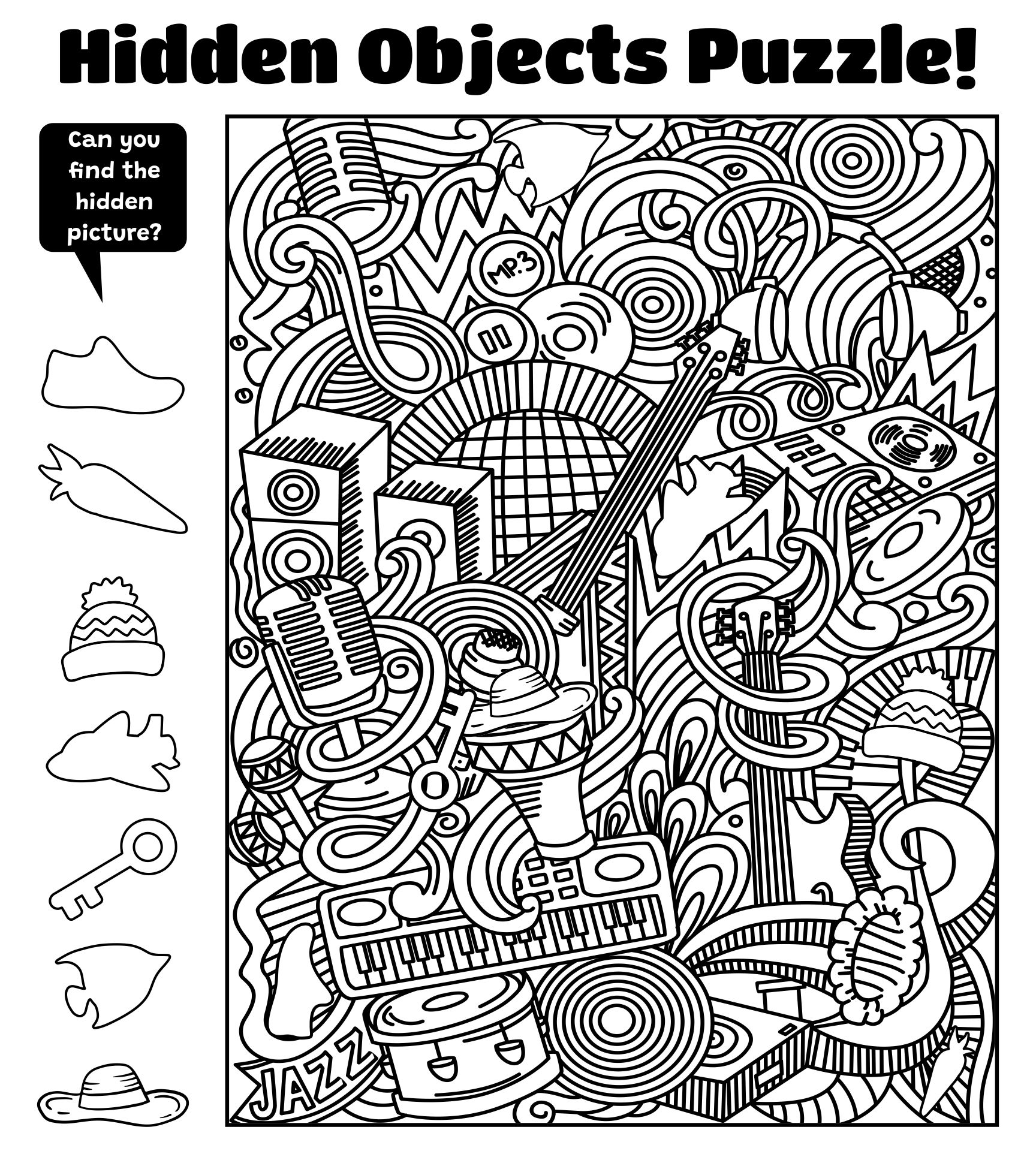 Hidden Object Free Printable Worksheets Hidden Object Free Printable Worksheets