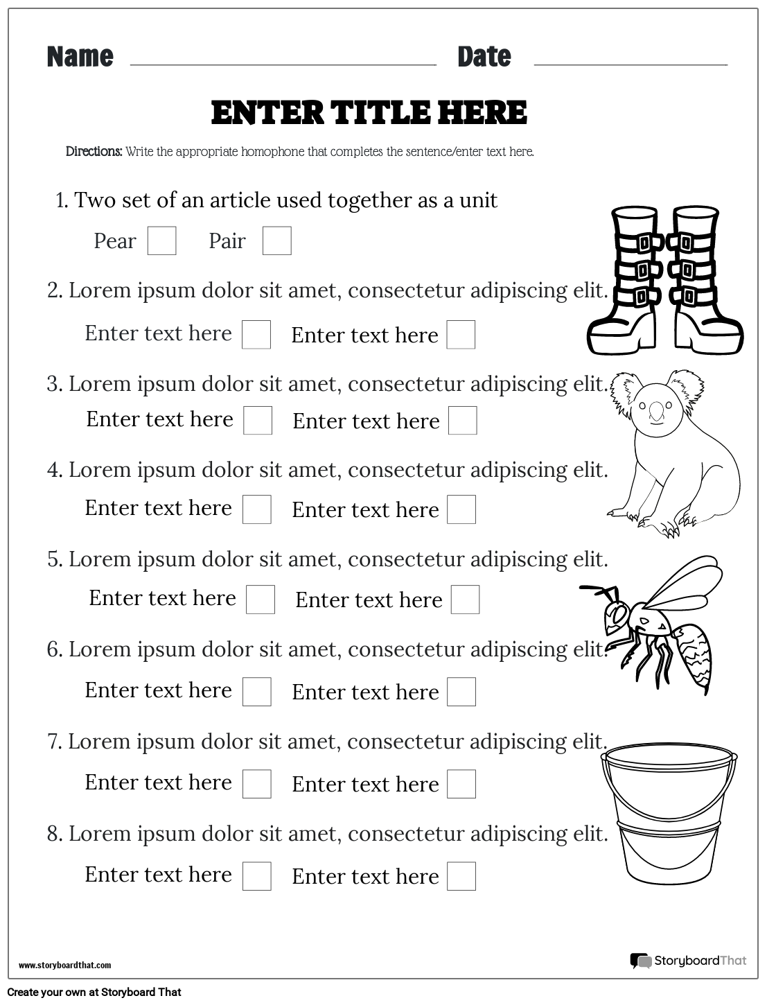 Free Homophones Worksheets For Kids And Classroom