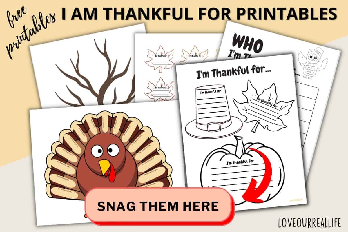 FREE I m Thankful For Printable And Worksheets For Kids Love Our Real Life