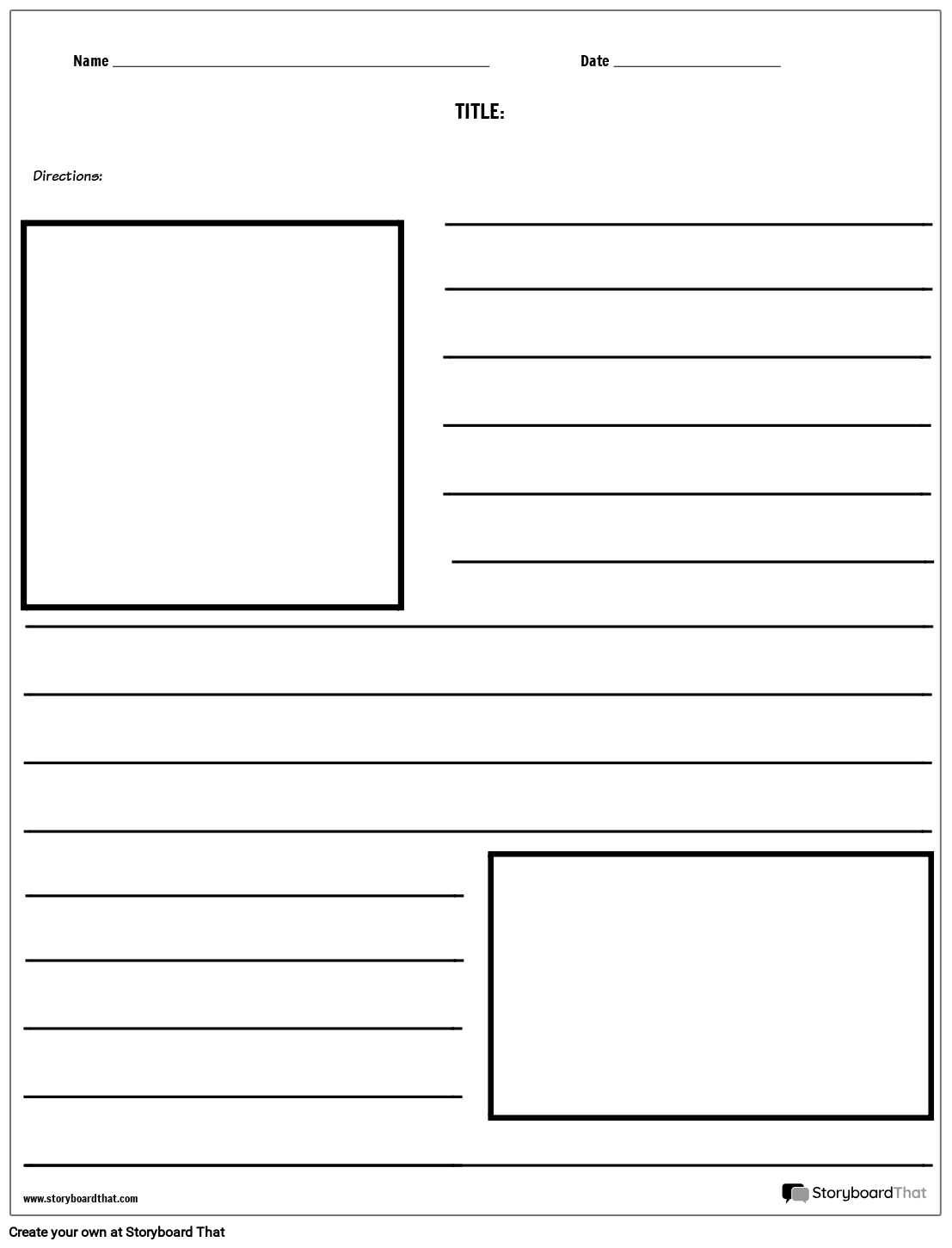 Free Illustrated Story Worksheet Templates Free Illustrated Story Worksheet Templates