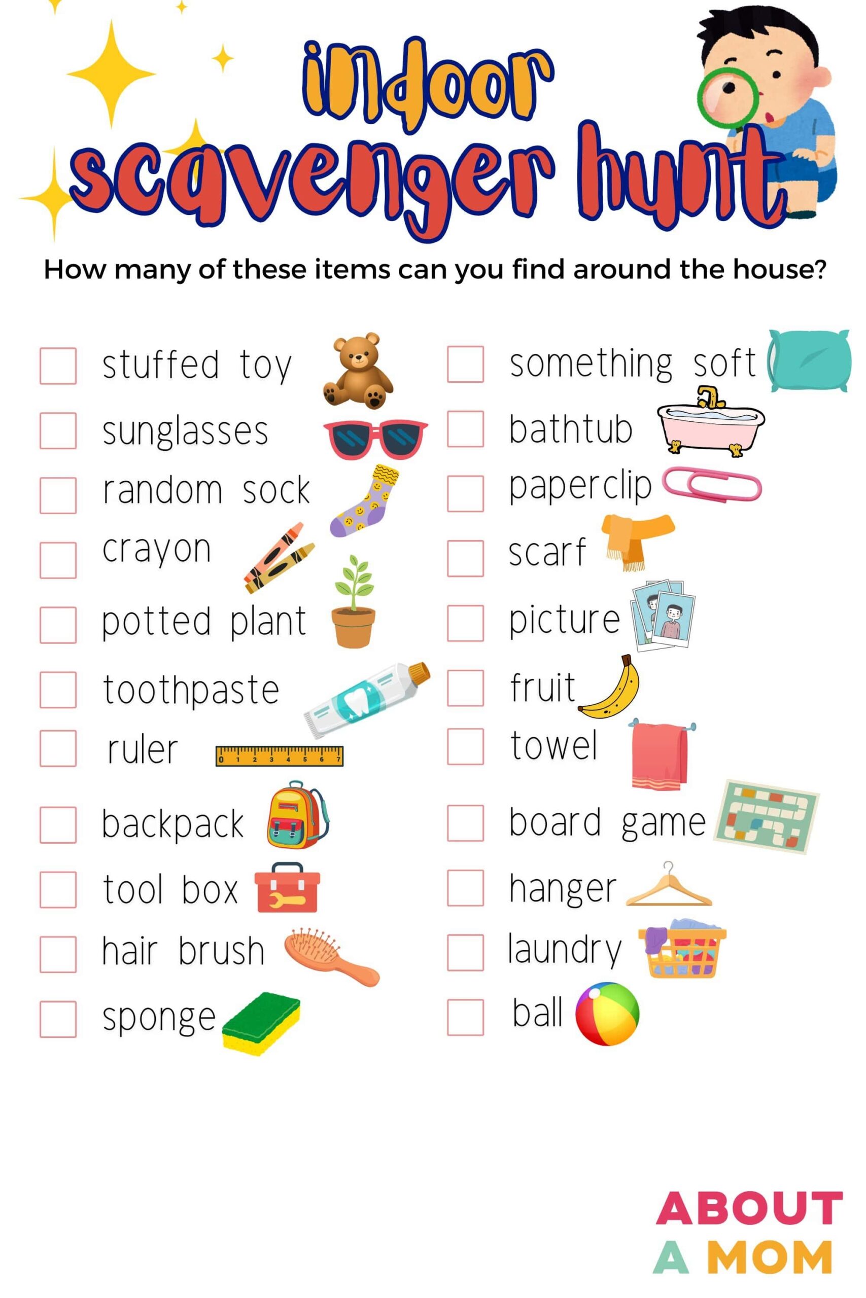 Free Indoor Scavenger Hunt Printable About A Mom Free Indoor Scavenger Hunt Printable About A Mom