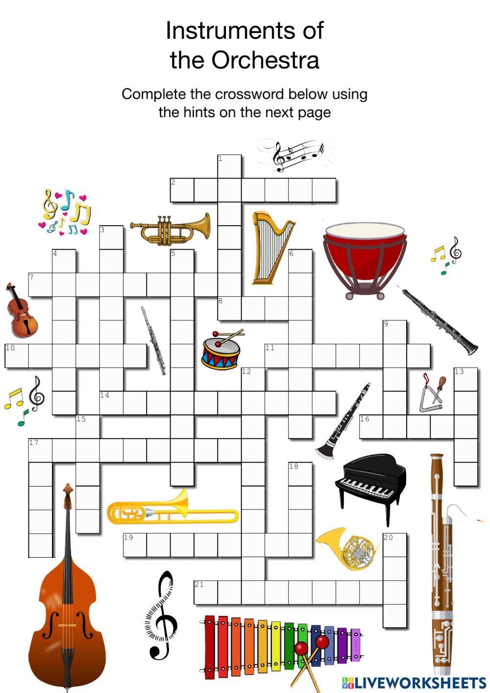 Orchestra Worksheets Printable Orchestra Worksheets Printable