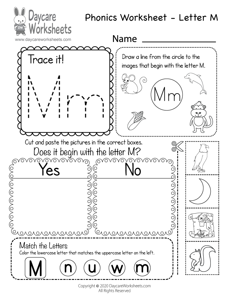 Letter M Preschool Printables