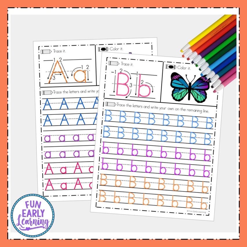 Free Letter Tracing Worksheets A Z Handwriting Practice Fun
