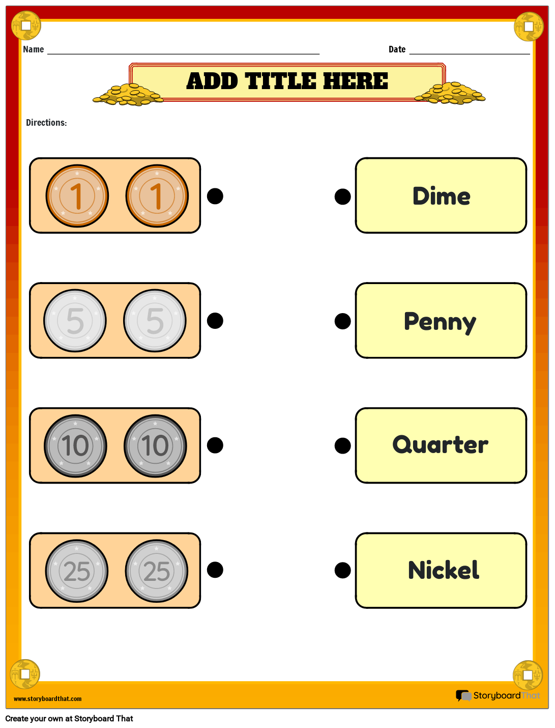 Free Money Worksheets Counting Saving Storyboard That