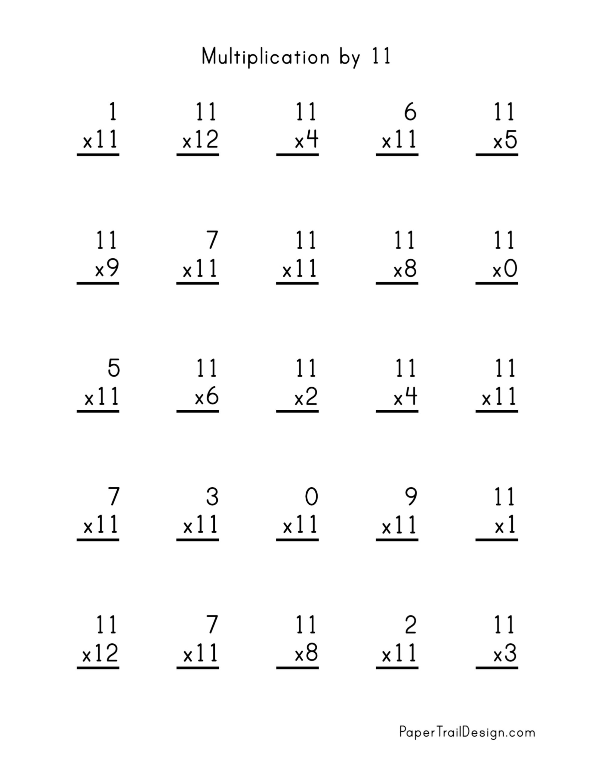 Free Multiplication Worksheets 1 12 Paper Trail Design