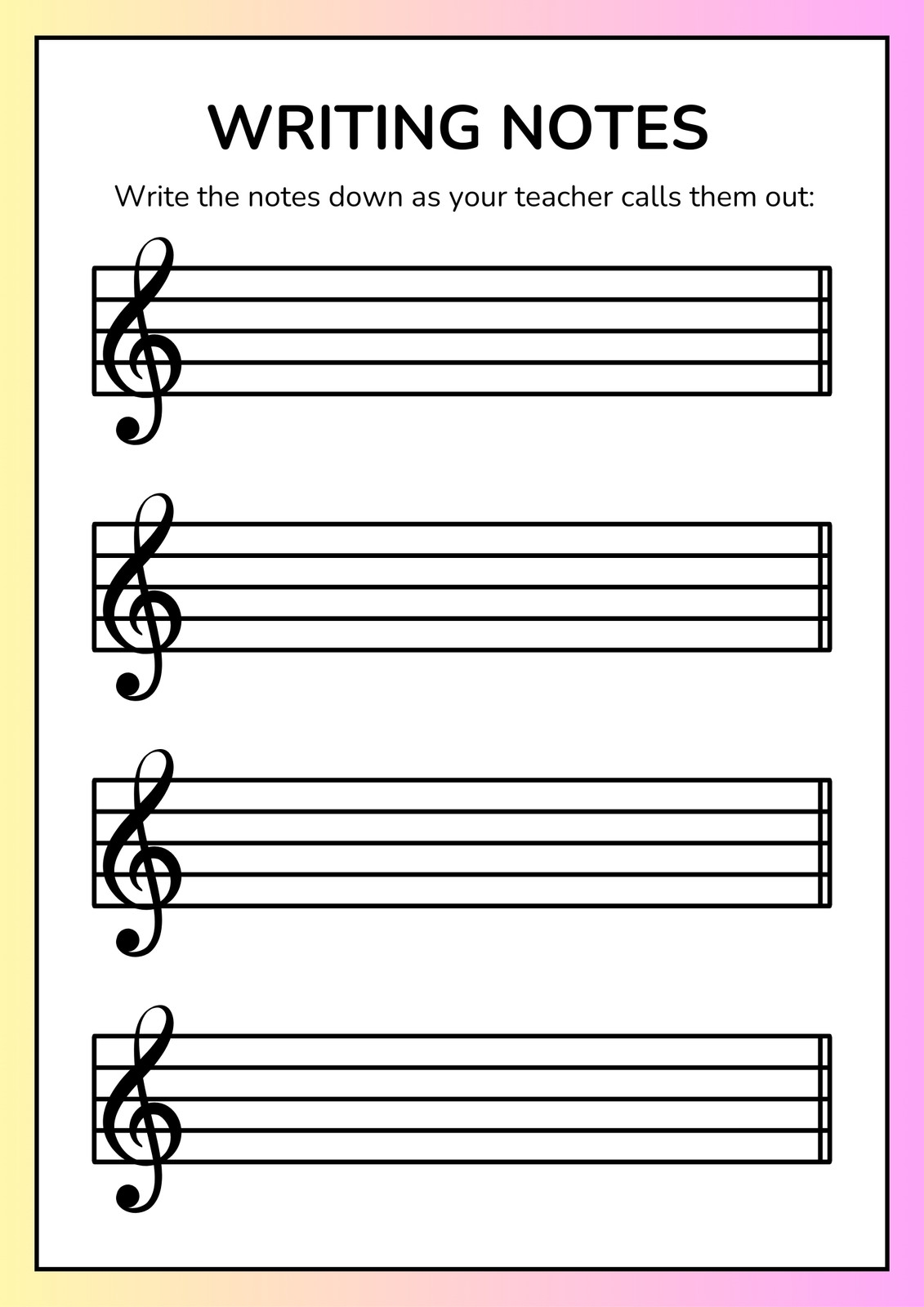 Free Printable Music Worksheets Pdf