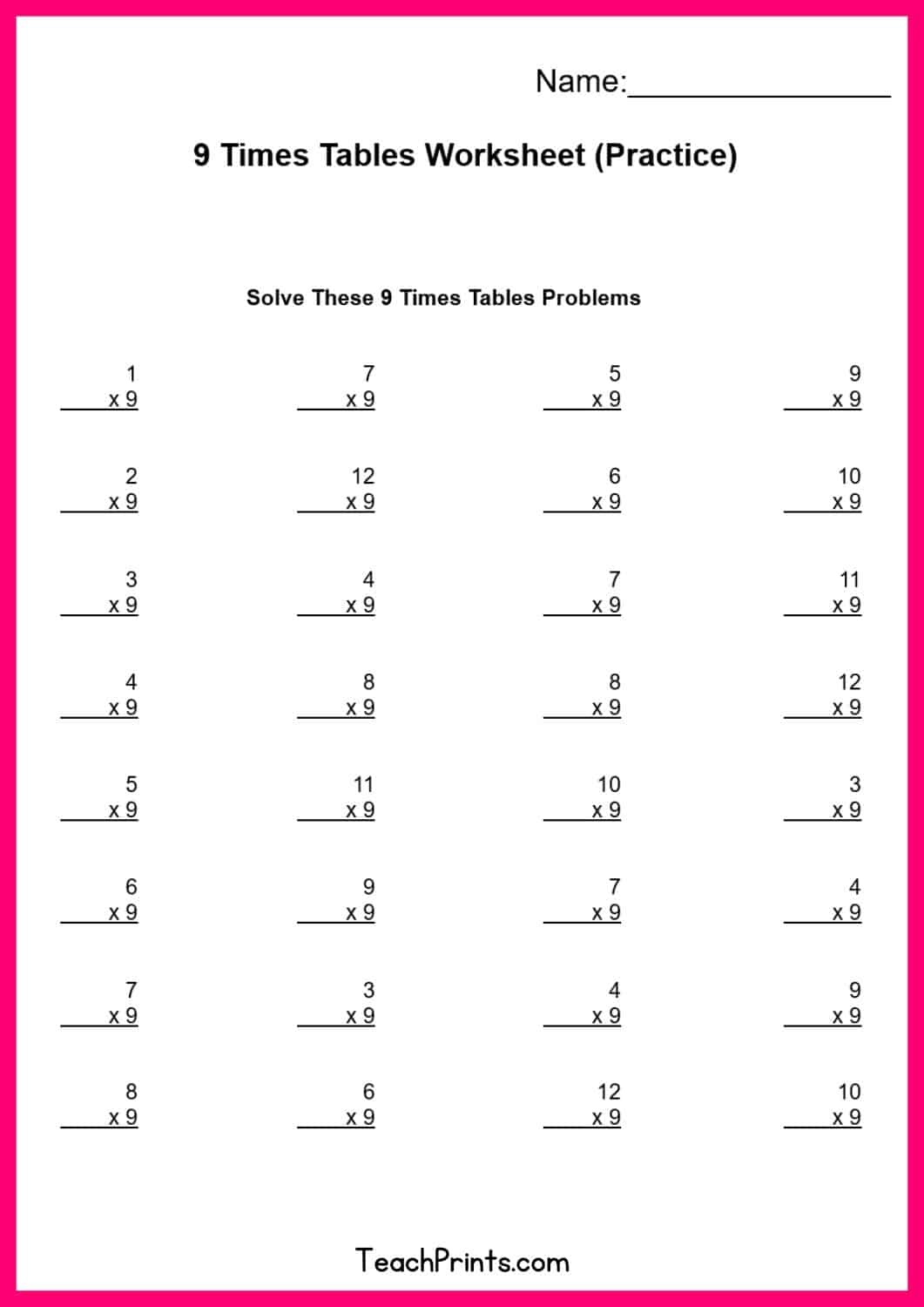 Grade 9 Printable Worksheets