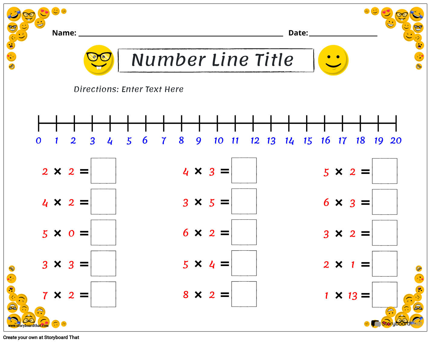 Number Line Free Worksheets Printable