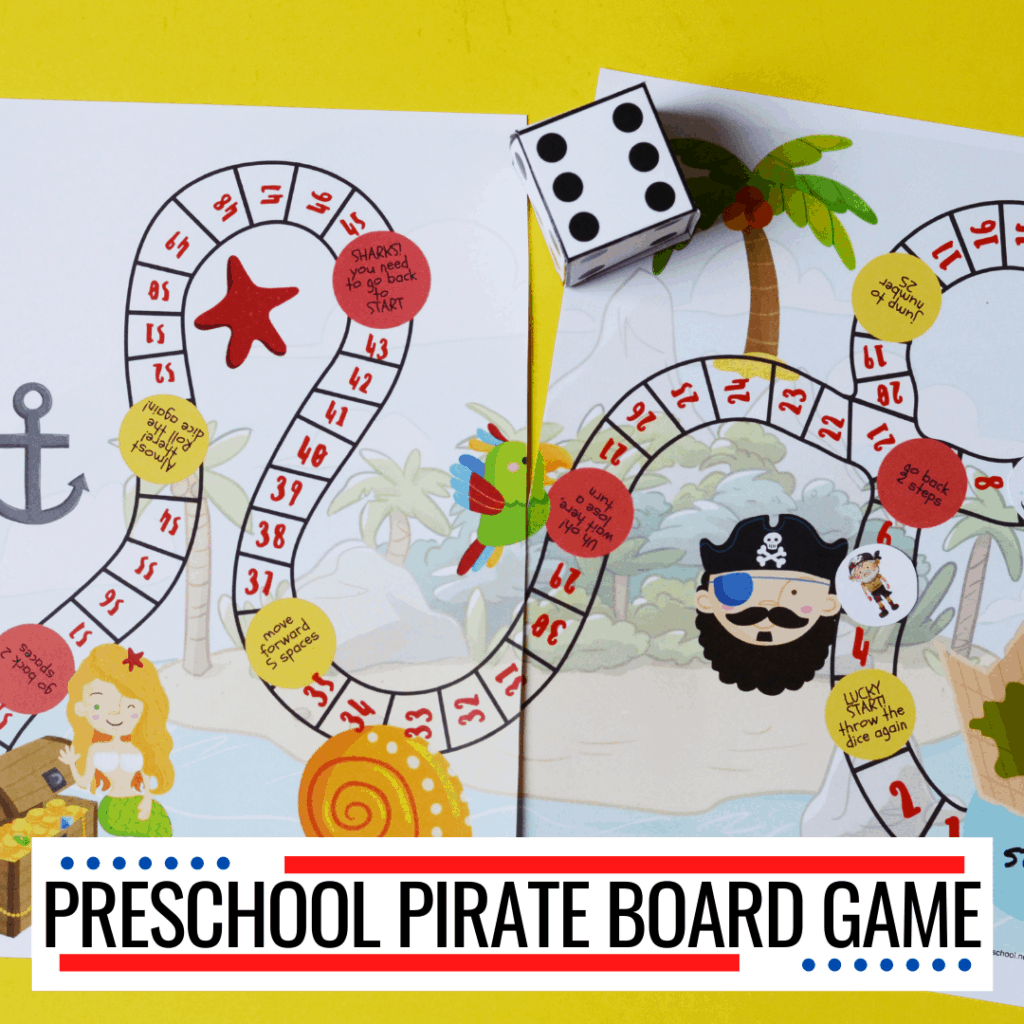 Free Pirate Board Game Printable For Preschoolers Free Pirate Board Game Printable For Preschoolers