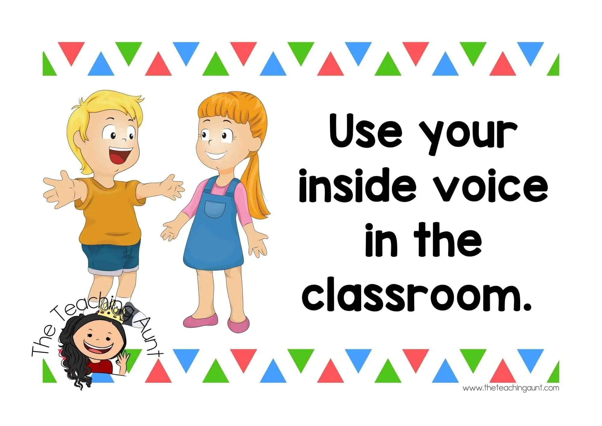 Free Preschool Classroom Rules Posters The Teaching Aunt