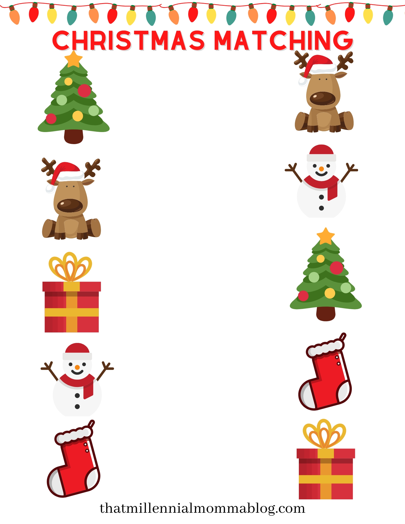 Preschool Christmas Ornament Printable