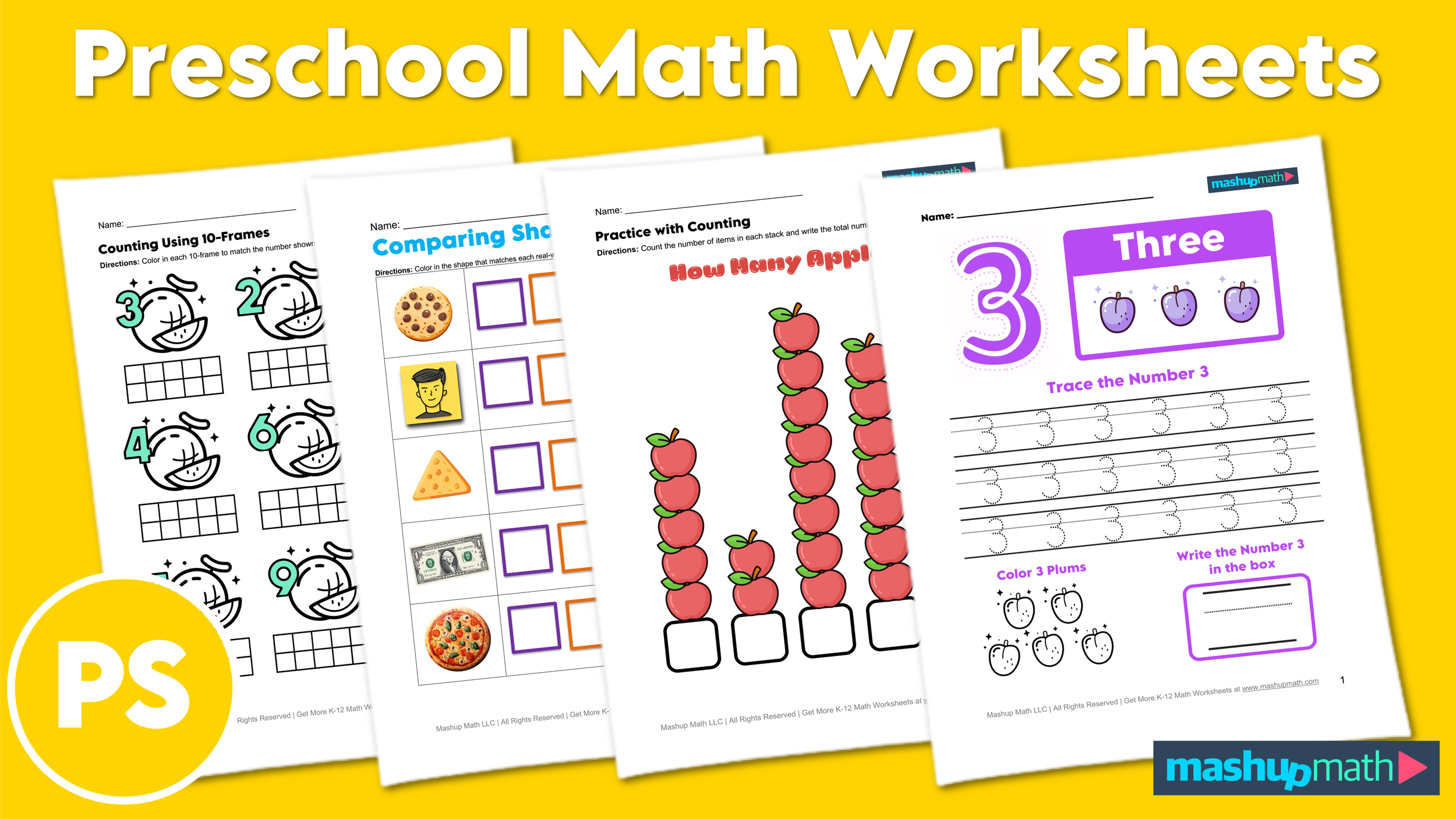 Preschool Math Printables Free