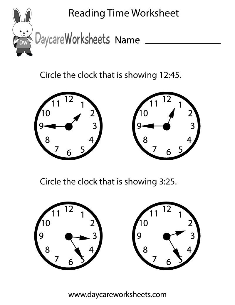 Free Time Worksheets For Kindergarten Free Time Worksheets For Kindergarten
