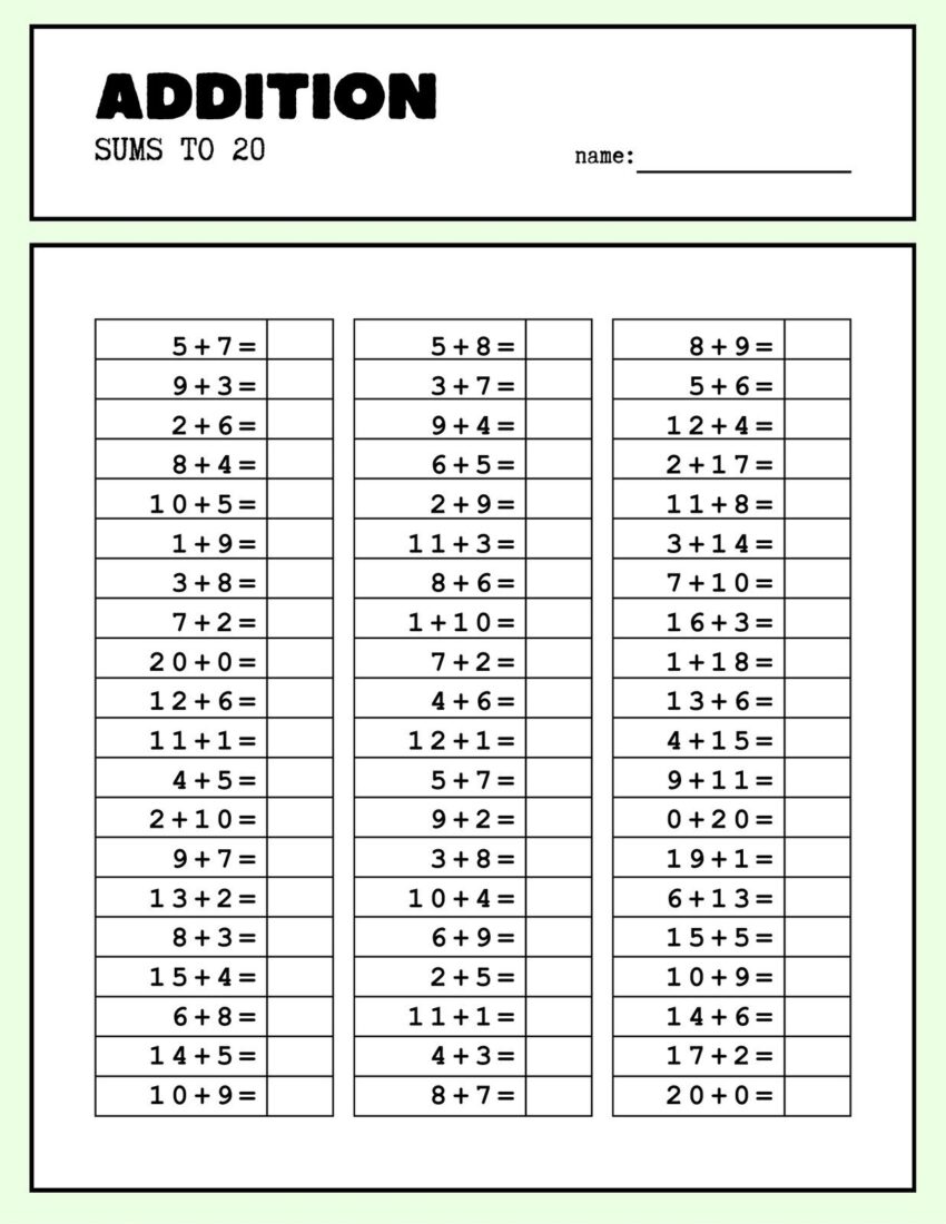 Free Printable 2nd Grade Math Worksheet Templates Canva