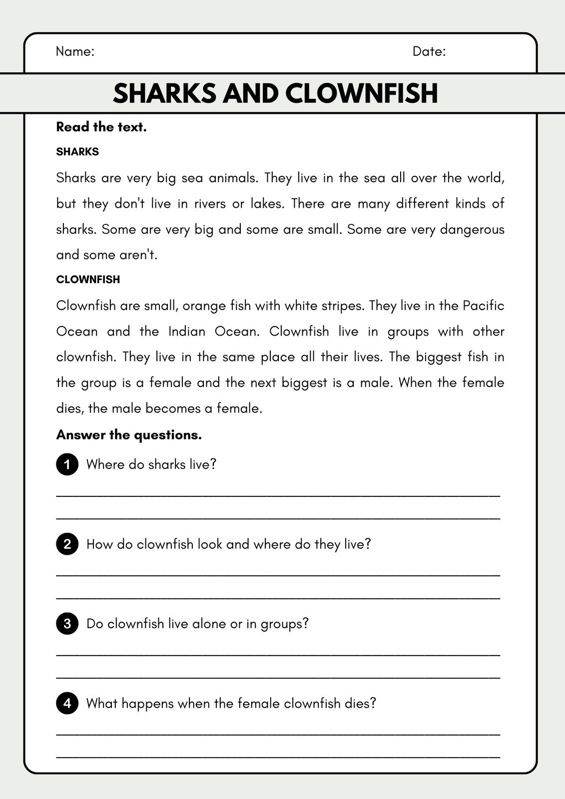 Grade 3 Reading Comprehension Worksheets Printable