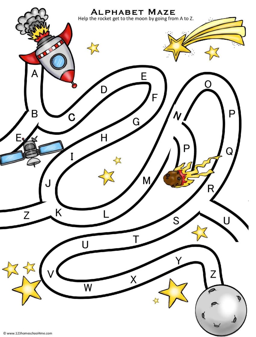 FREE Printable ABC Alphabet Mazes For Pre k And Kindergarten