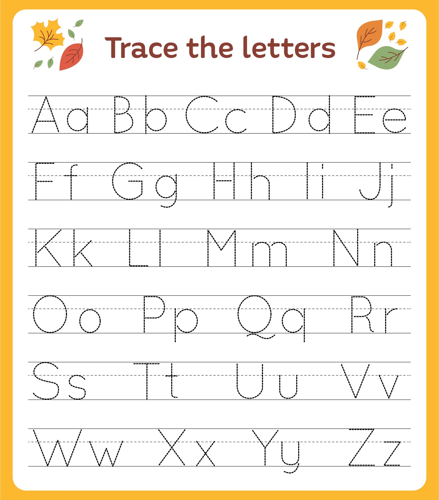Alphabet Worksheets For Kindergarten Free