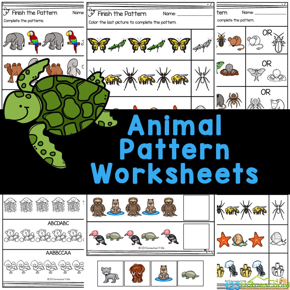 FREE Printable Animal Pattern Worksheets For Kindergarten FREE Printable Animal Pattern Worksheets For Kindergarten