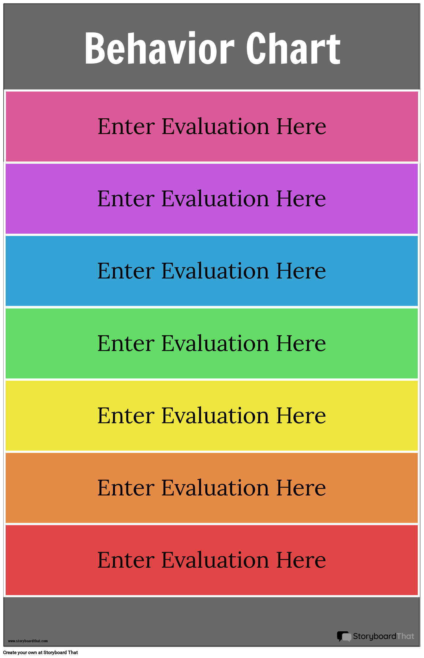 Free Printable Behavior Chart Templates StoryboardThat