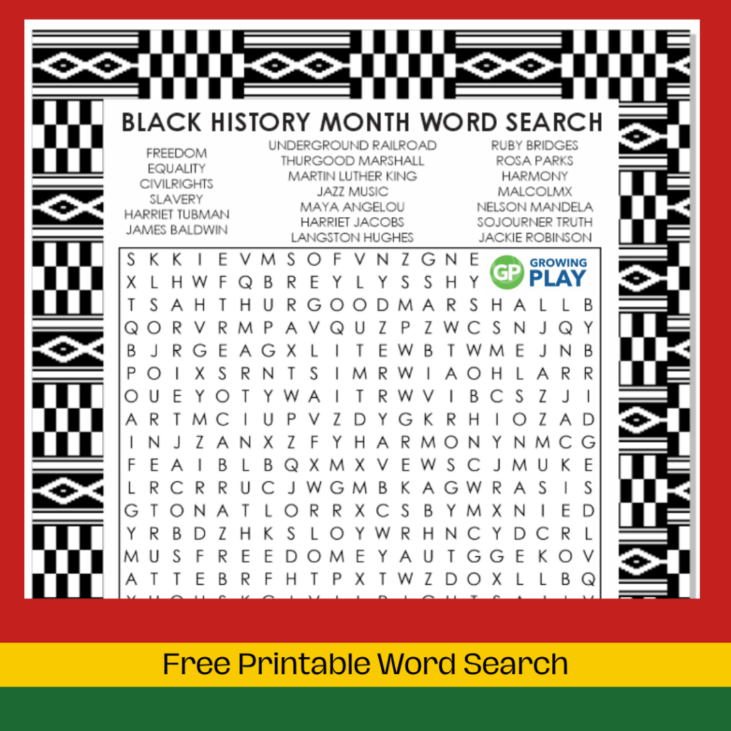 Black History Month Free Printable Worksheets