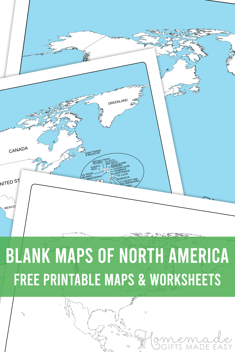 Free Printable Blank Map Of North America Free Printable Blank Map Of North America