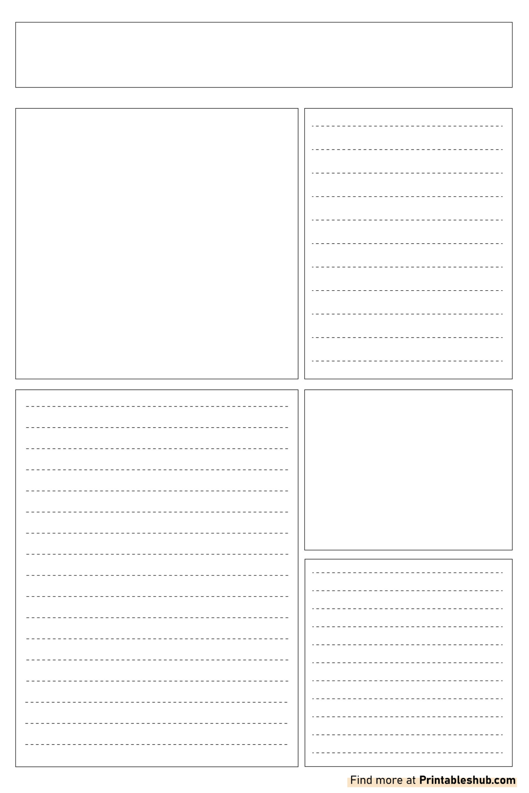Free Printable Blank Newspaper Templates PDF Included Free Printable Blank Newspaper Templates PDF Included