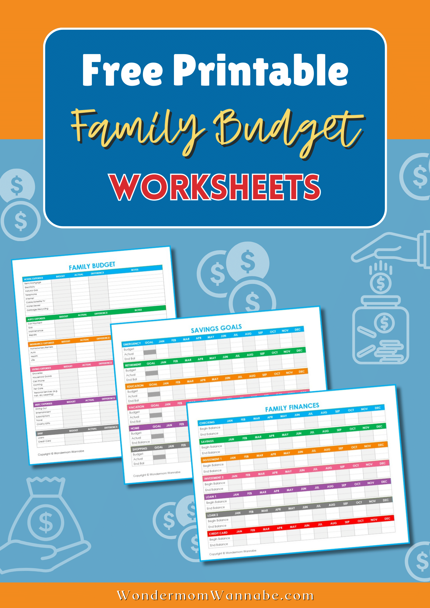 Free Printable Budget Worksheets For Family Finances Free Printable Budget Worksheets For Family Finances