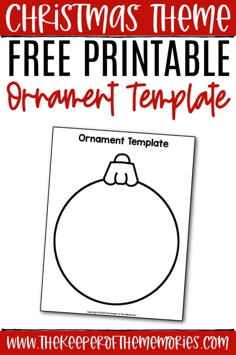 Free Printable Christmas Ornament Template The Keeper Of The 