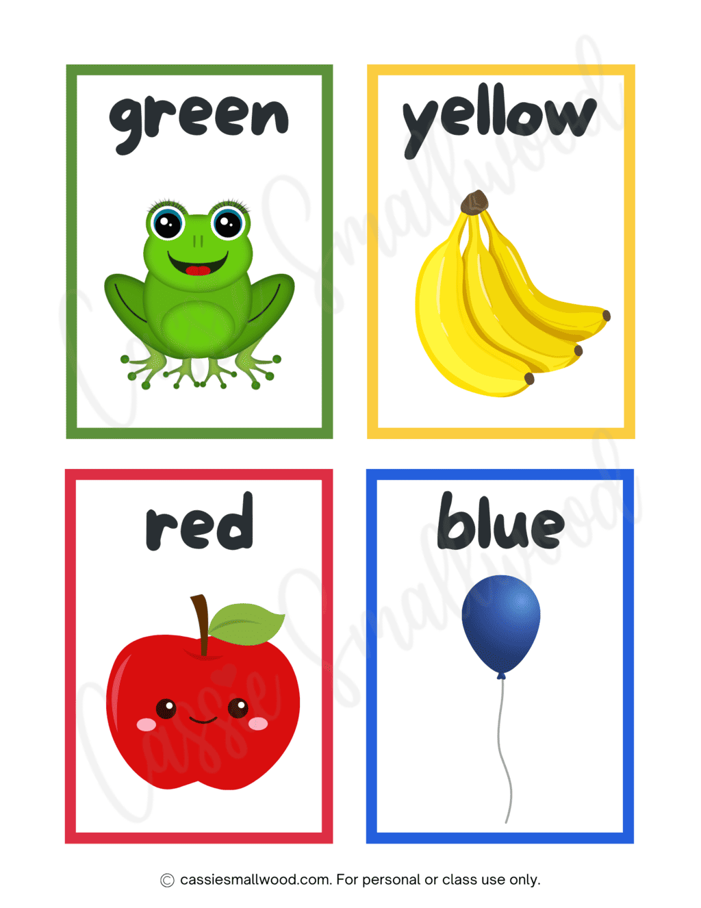 Free Printable Color Flashcards For Toddlers Cassie Smallwood Free Printable Color Flashcards For Toddlers Cassie Smallwood