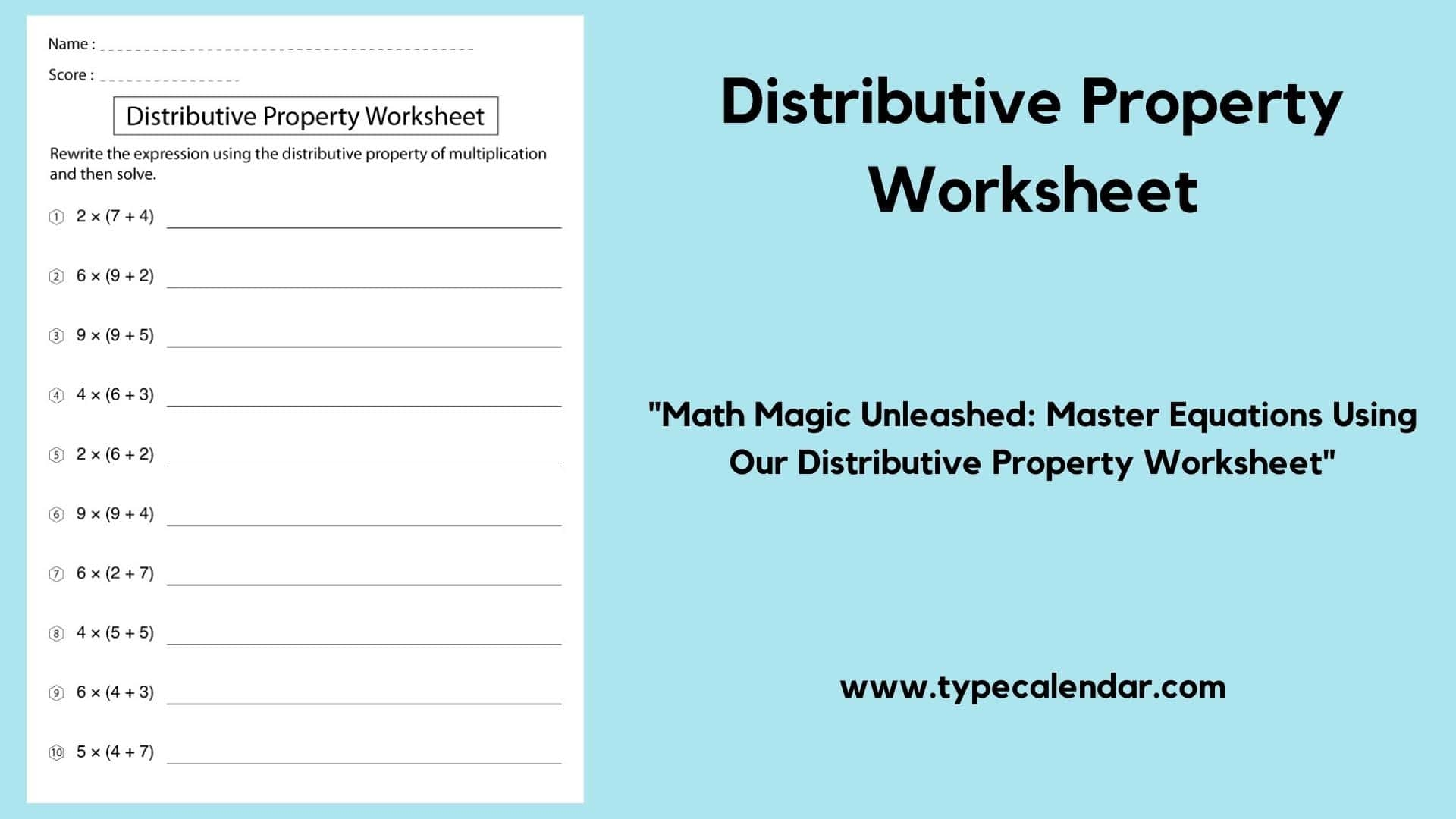 Distributive Property Free Worksheets Printable Distributive Property Free Worksheets Printable