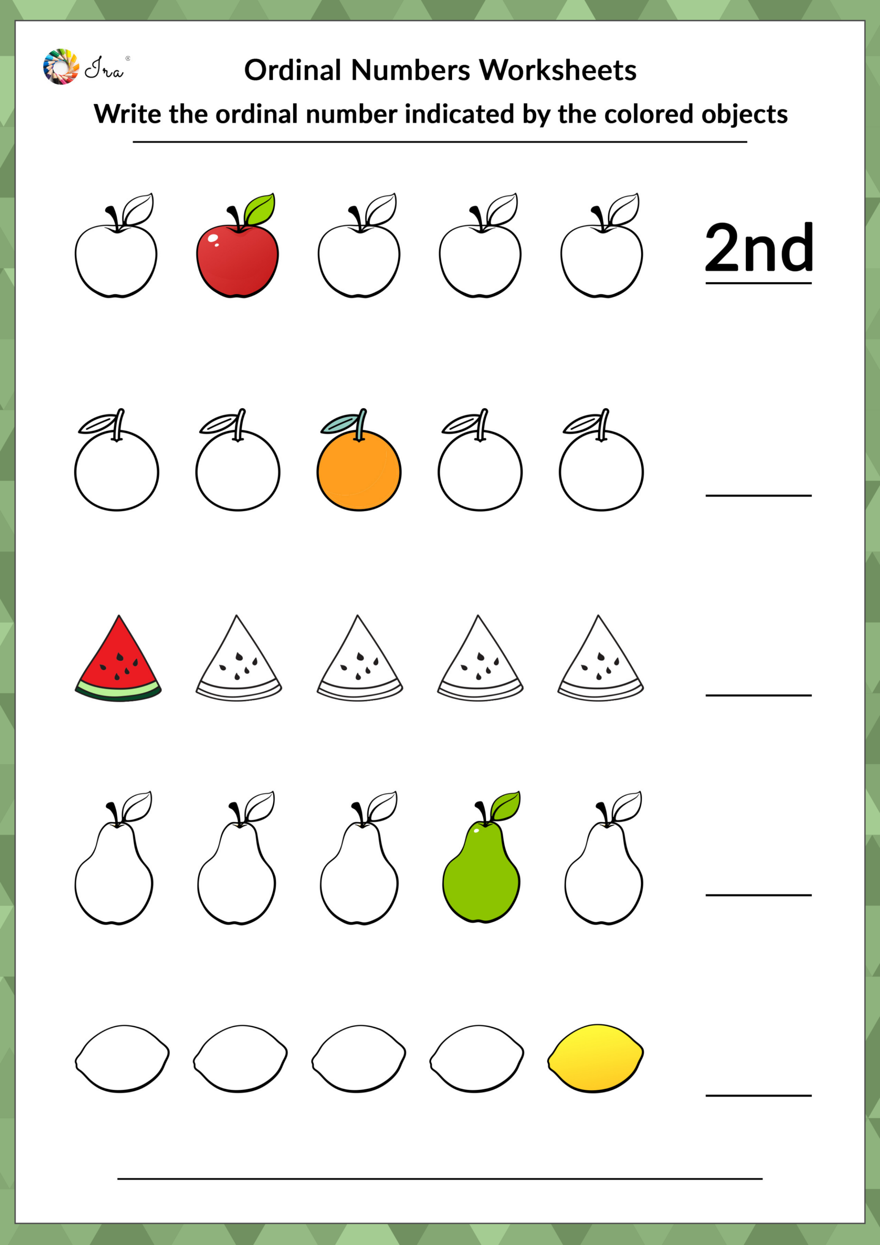 Free Printable English Ordinal Numbers Worksheets For Your Child 24 36 77 Free Printable English Ordinal Numbers Worksheets For Your Child 24 36 77