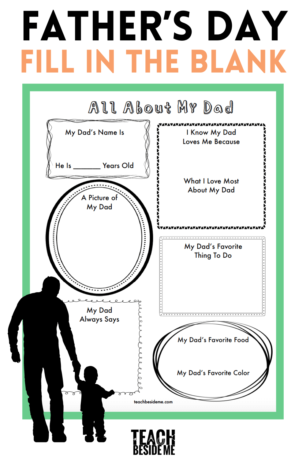 Free Printable Father s Day Fill In The Blank Questionnaire Teach Beside Me