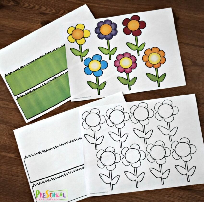 FREE Printable Flower Name Craft For Preschoolers This Spring