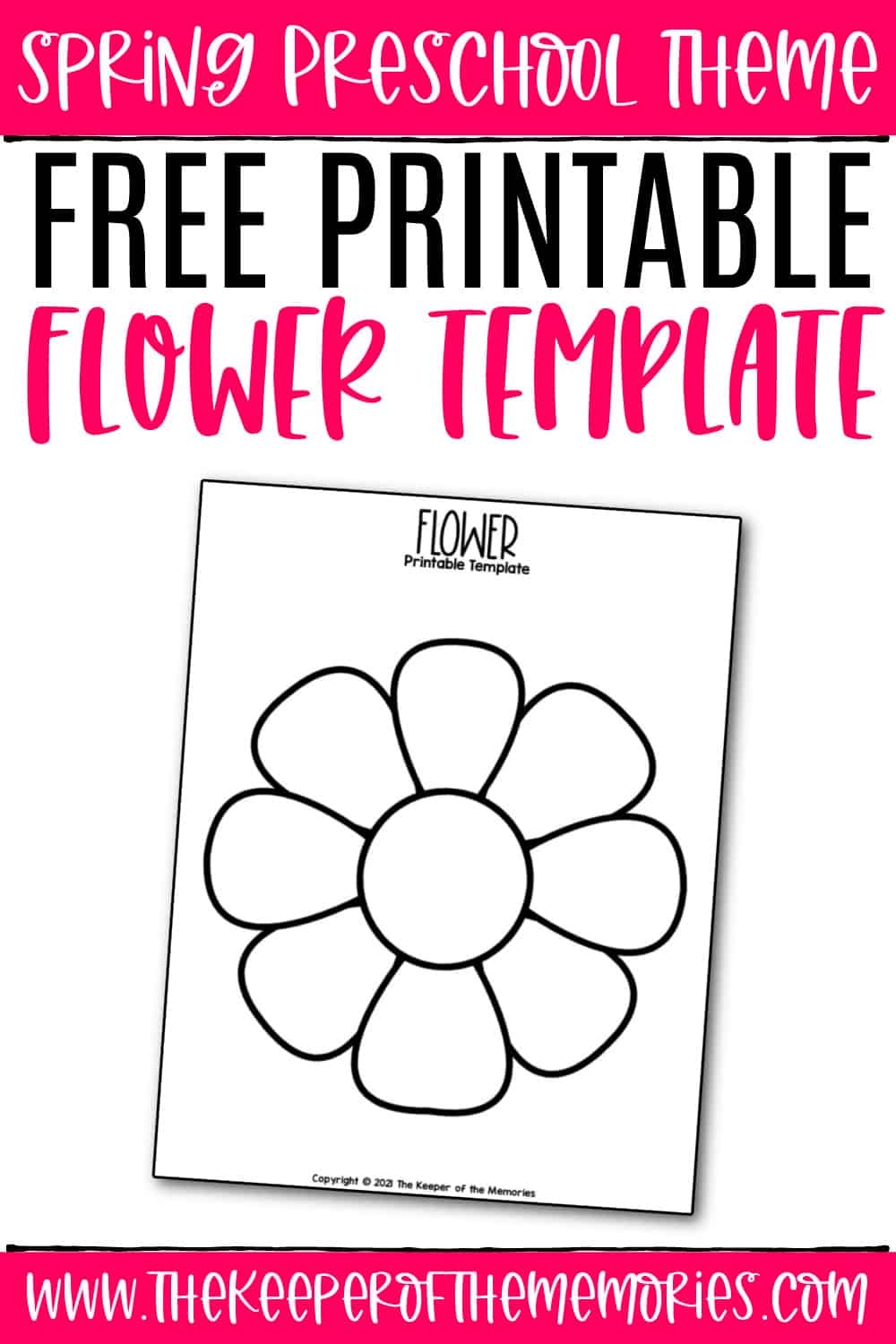 Free Printable Flower Template The Keeper Of The Memories Worksheets Library