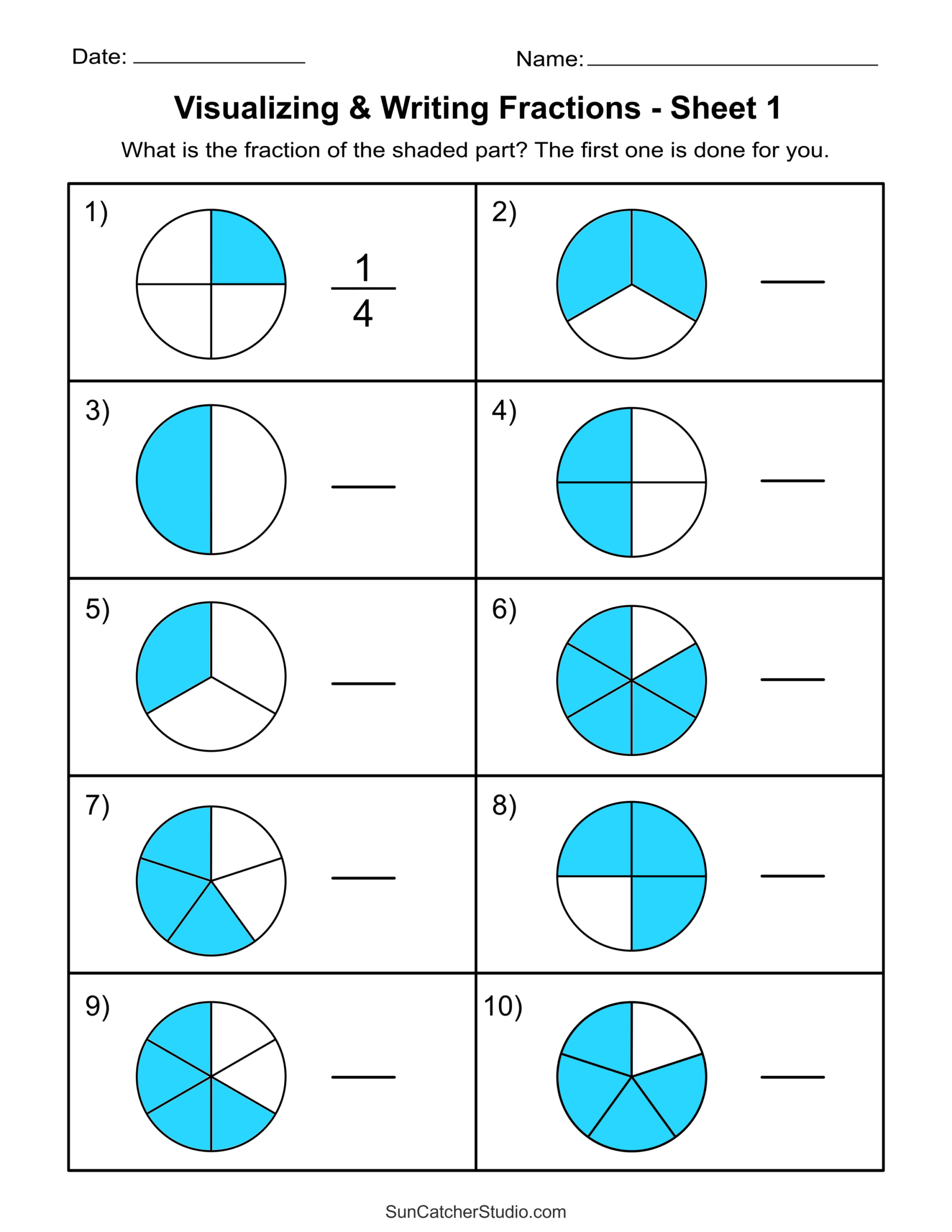 Free Printable Fractions Worksheets Comparing U0026 Identifying Free Printables Monograms Design Tools Patterns U0026 DIY Projects