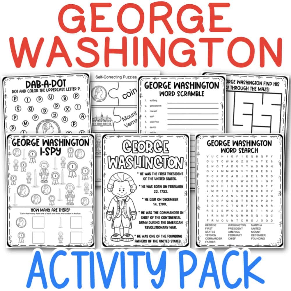 Free Printable George Washington Activity Pack 5 Fascinating Facts Free Printable George Washington Activity Pack 5 Fascinating Facts